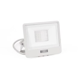 Projektor LED V-TAC 30W SAMSUNG CHIP czujnik ruchu biały przewód 1M VT-138S-1 6400K 2340lm 5 lat gwarancji