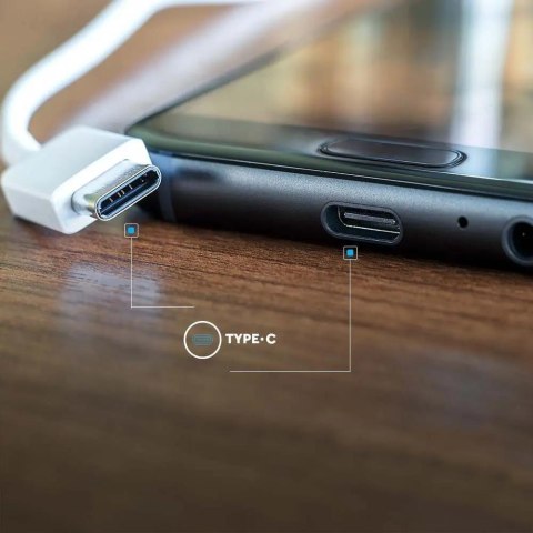Przewód type C do typ C USB 1Mb biały high speed 60W V-TAC VT-5303-W