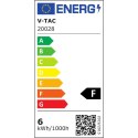 Żarówka LED V-TAC SAMSUNG CHIP GU10 6W 10st (wąski kąt światła) VT-249 6400K 500lm 5 lat gwarancji