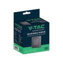 Czujnik ruchu mikrofalowy ścienny podtynkowy dopuszkowy czarny 1200W/300W V-TAC VT-8084 5 lat gwarancji