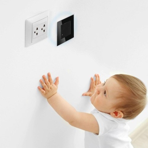 Czujnik ruchu mikrofalowy ścienny podtynkowy dopuszkowy czarny 1200W/300W V-TAC VT-8084 5 lat gwarancji