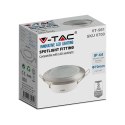 Oczko V-TAC GU10 wpuszczane okrągłe szczelne z szybą IP44 satyna VT-981 3 lata gwarancji