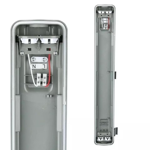 Oprawa hermetyczna LED V-TAC PC/PC 150cm (2 x 22W) (tuby LED w zestawie) VT-15022 4000K 4000lm