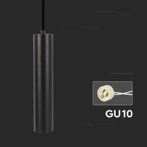 Oprawa zwieszana V-TAC GU10 GU10 czarny 55x300mm VT-976-300 3 lata gwarancji