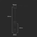 Oprawa zwieszana V-TAC GU10 GU10 czarny 55x300mm VT-976-300 3 lata gwarancji