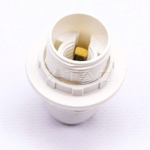 Oprawka E14 V-TAC biała z nakrętką