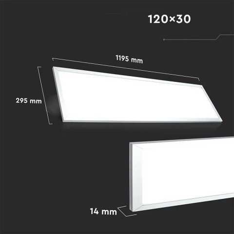 Panel LED V-TAC 45W 1200x300 pmma VT-12030 3000K 3600lm