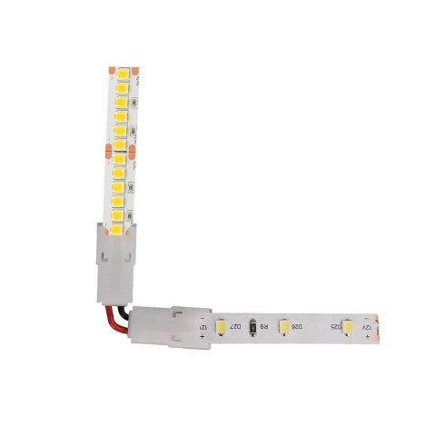 Konektor złączka taśm LED V-TAC L kątowa 90st do taśm i pasków LED gęste i zwykłe 8mm