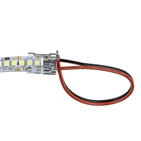 Konektor złączka taśm LED V-TAC przeźroczysta Z przewodami gęste/zwykłe/COB 8mm