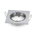 Oczko V-TAC GU10 kwadrat ruchome chrom VT-779-CH-SQ