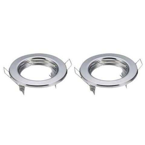 Oczko V-TAC GU10 okrągłe stałe chrom (opak. 2 szt) VT-778-CH