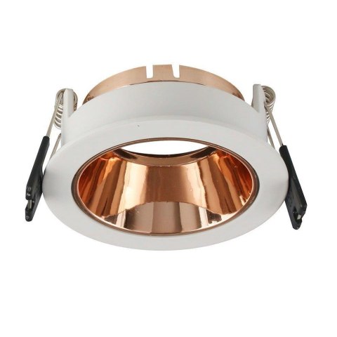 Oczko V-TAC GU10 wpuszczane białe/złoty mosiądz okrągłe VT-872-WR 3 lata gwarancji