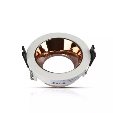 Oczko V-TAC GU10 wpuszczane białe/złoty mosiądz okrągłe VT-872-WR 3 lata gwarancji