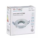 Oczko V-TAC aluminiowe odlew 1xGU10 okrągłe aluminium szczotkowane VT-782RD-AB