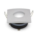 Oczko V-TAC aluminiowe odlew szczelne z szybą IP54 GU10 kwadrat 84x84mm białe VT-787SQ-WH