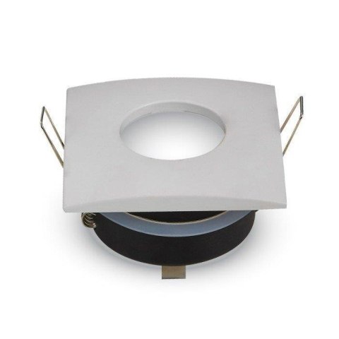 Oczko V-TAC aluminiowe odlew szczelne z szybą IP54 GU10 kwadrat 84x84mm białe VT-787SQ-WH