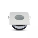 Oczko V-TAC aluminiowe odlew szczelne z szybą IP54 GU10 kwadrat 84x84mm białe VT-787SQ-WH