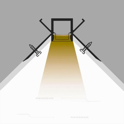 Profil aluminiowy anodowany do gipsowania narożny wewnętrzny V-TAC 2mb klosz mleczny VT-8104