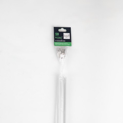 Profil aluminiowy anodowany na dwie taśmy 215mm V-TAC 2mb klosz mleczny VT-8108