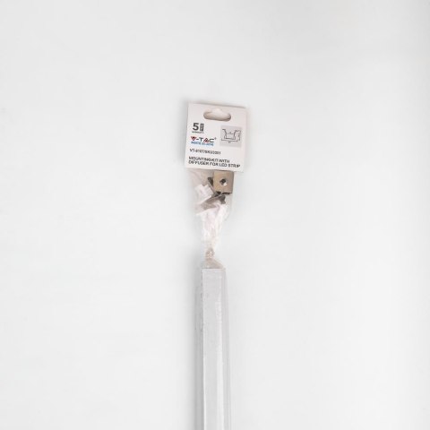 Profil aluminiowy anodowany wpuszczany V-TAC 2mb klosz mleczny VT-8107