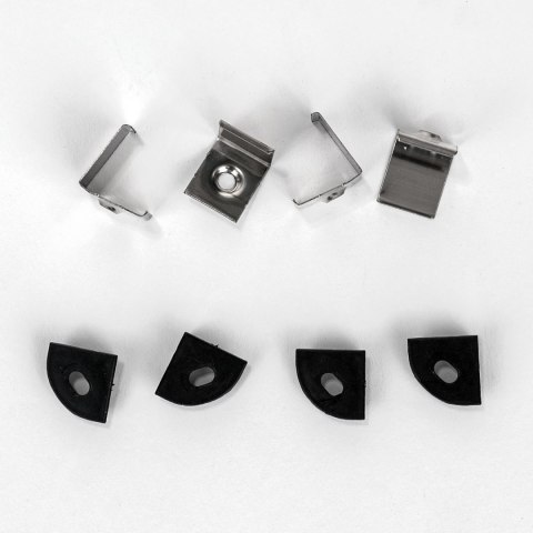 Profil aluminiowy kątowy czarny V-TAC 2mb klosz czarny VT-8109