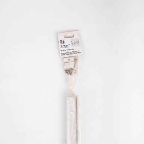 Profil aluminiowy na dwie taśmy biały V-TAC 2mb klosz mleczny VT-8108-W 5 lat gwarancji