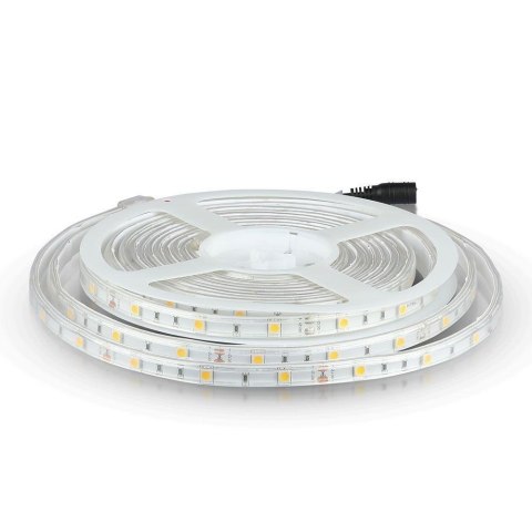 Taśma LED V-TAC 12V SMD5050 150LED IP65 rękaw 4,8W/m VT-5050 30-IP65 6000K 500lm