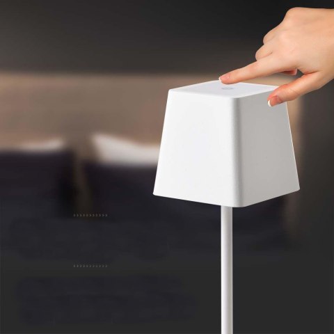 Lampka biurkowa nocna V-TAC 2W LED 36cm ładowanie ściemnianie IP54 biała VT-7563 3000K 200lm