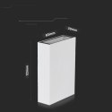 Oprawa kinkiet ścienny góra dół V-TAC 4W LED biała IP65 VT-844-W-N 3000K 400lm