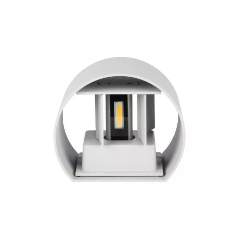 Oprawa ścienna 6W V-TAC góra dół regulowana biały okrągły IP65 BRIDGELUX VT-756-W 3000K 700lm