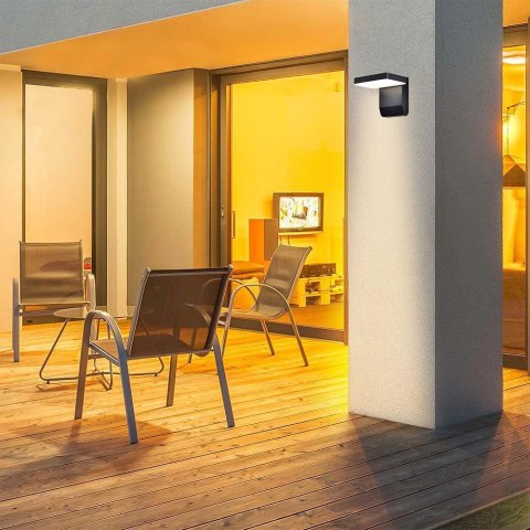 Projektor oprawa elewacyjna V-TAC 17W LED czarna IP65 VT-11020 3000K 2580lm