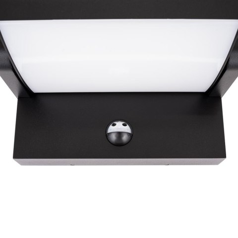 Projektor oprawa elewacyjna V-TAC 17W LED czujnik ruchu czarna IP65 VT-11020S 3000K 2520lm