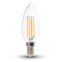 Żarówka LED V-TAC 4W filament E14 świeczka VT-1986 4000K 400lm