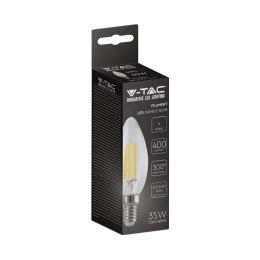Żarówka LED V-TAC 4W filament E14 świeczka VT-1986 6500K 400lm