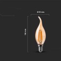Żarówka LED V-TAC 4W filament E14 świeczka bursztyn płomyk VT-1949 2200K 350lm