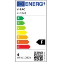 Żarówka LED V-TAC 4W filament E27 G45 P45 kulka VT-1980 6500K 400lm
