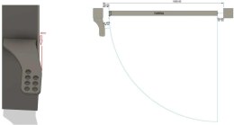 Uchwyty MOD.80/12/16 na słupek do napędów z otworami 12mm: CAME, ROGER, FAAC, Genius, DTM, Proxima, Hato, Tousek itd.