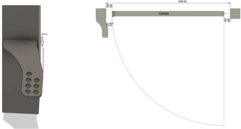 Uchwyty MOD.80/12/16 na słupek do napędów z otworami 12mm: CAME, ROGER, FAAC, Genius, DTM, Proxima, Hato, Tousek itd.