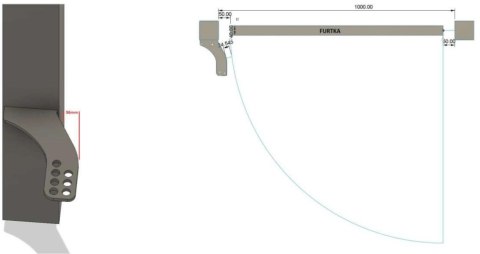 Uchwyty MOD.80/12/36 na słupek do napędów z otworami 12mm: CAME, ROGER, FAAC, Genius, DTM, Proxima, Hato, Tousek itd.