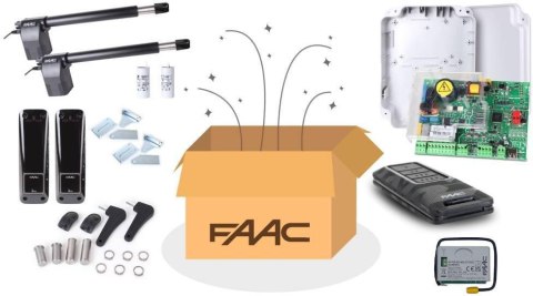 Zestaw Alfa SHORT FDS - FAAC 414 do 6m bram dwuskrzydłowych