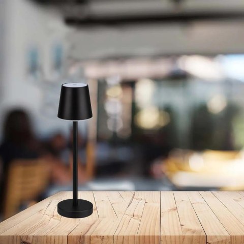 Lampka biurkowa nocna V-TAC 3W LED 39cm ładowanie ściemnianie czarna VT-7703 4000K 70lm