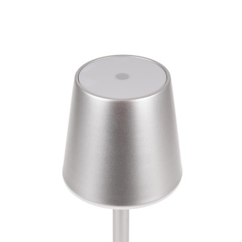 Lampka biurkowa nocna V-TAC 3W LED 39cm ładowanie ściemnianie szara VT-7703 3000K 70lm