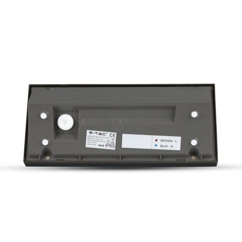 Oprawa ścienna V-TAC 12W LED ukośna czarna IP65 VT-8054 4000K 1250lm