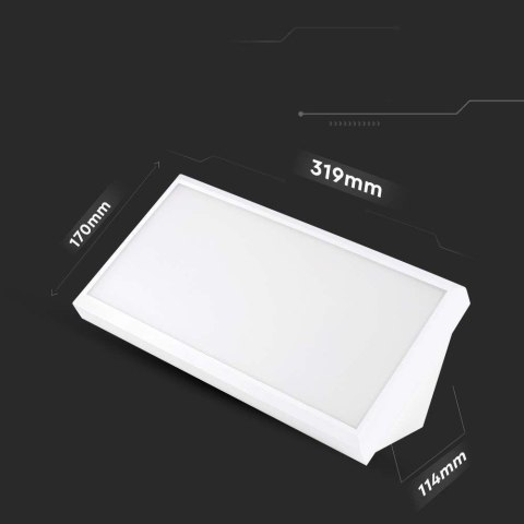 Oprawa ścienna V-TAC 20W LED ukośna biała IP65 VT-8055 3000K 2045lm