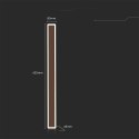 Oprawa ścienna elewacyjna LED linia V-TAC 17W IP65 brąz corten 63cm VT-11117-C 4000K 2330lm