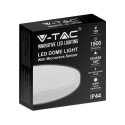 Plafon V-TAC 18W LED okrągły IP44 czujnik ruchu mikrofalowy 23cm biały VT-8618S-W-RD 3000K 1800lm