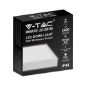 Plafon V-TAC 24W LED kwadrat IP44 czujnik ruchu mikrofalowy 30x30cm biały VT-8624SW-SQ 4000K 2400lm