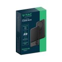 Power bank V-TAC 10000mAh szary magnetyczny 9mm aluminium lightning LCD szybki 20W V-TAC VT-100011-SG