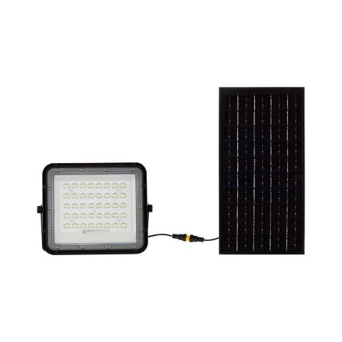 Projektor LED solarny V-TAC 10W pilot auto timer IP65 czarny VT-80W 4000K 800lm