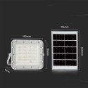 Projektor LED solarny V-TAC 6W pilot auto timer IP65 biały VT-40W-W 4000K 400lm